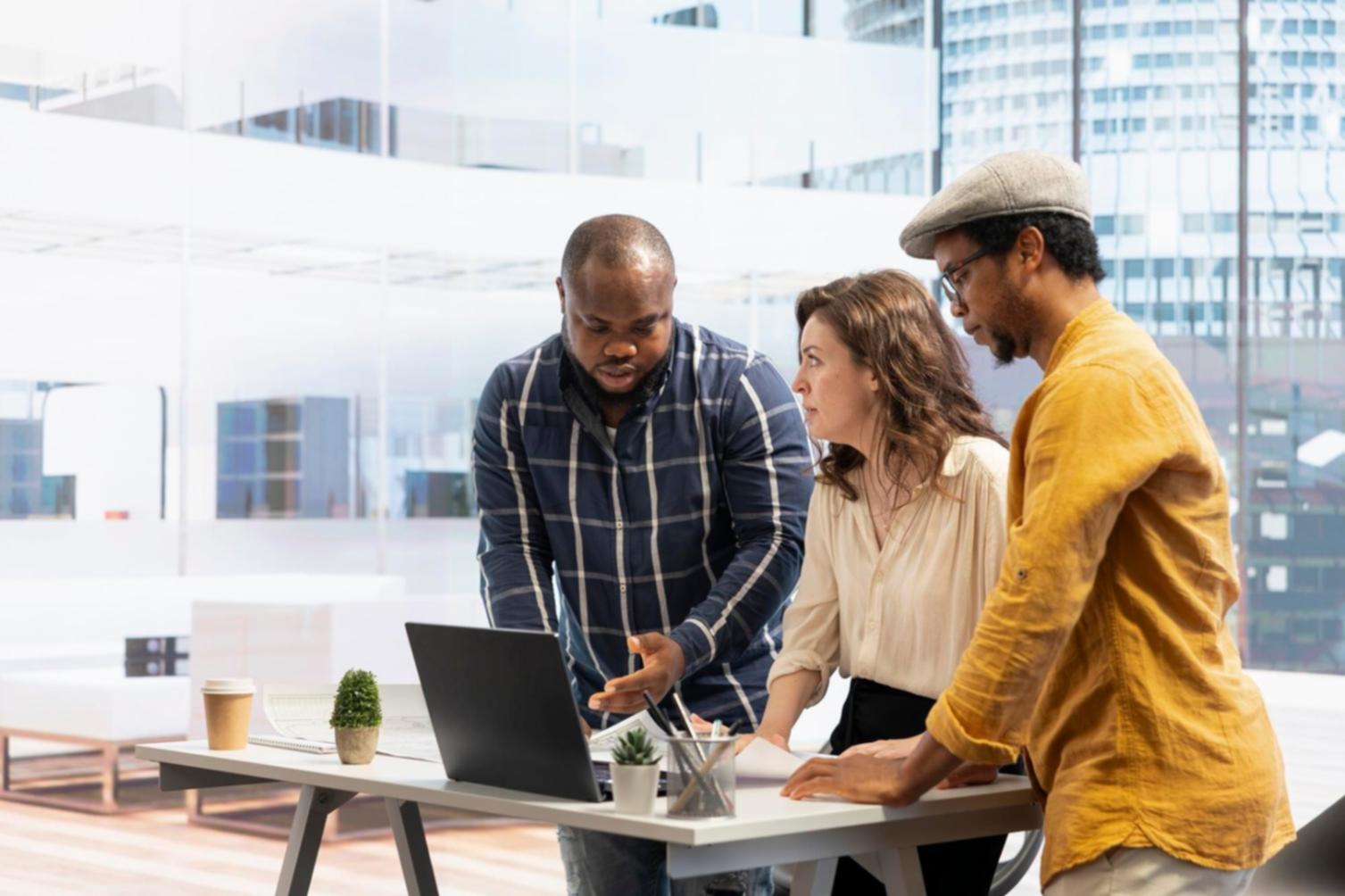 Professional financial consultation workspace with documents and planning materials